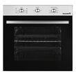 Hausberg HB-8053IN Einbau-Elektrobackofen-Paket, Klasse A, 71 l, 2225 W, Schwarz/Edelstahl, HB-567NG Einbaukochfeld, Gas, 4 Brenner, Gusseisen, Glas, HB-1285IN Teleskop-Einbauhaube, Absorptionsleistung 420 m³/h, 2 Motoren, 60 cm, Weiß