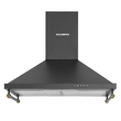 Rustikales Einbaupaket Hausberg HB-8055RST Backofen, 57 l, Leistung 2000 W, Hausberg HB-575RST Einbaukochfeld, 4 Brenner, Gas, 60 cm, Hausberg HB-1505RST Dekorative Dunstabzugshaube, Absorptionsleistung 450 m3/h, 1 Motor, 60 cm Edelstahl, Rustikales Schwarz