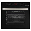 Hausberg Einbau-Elektrobackofen HB-8054NG, Klasse A, 71L, 2225W, Schwarz, Einbaukochfeld HB-567NG, Gas, 4 Brenner, GAS-Sicherheitssystem, Gusseisengrill, Glasmaterial, Schwarz