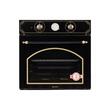 Einbaubackofen Hausberg HB-8055RST, Elektrisch, Leistung 2000 W, 57 l, 4 Funktionen, Umluft, Timer, Klasse A, Schwarz/Gold