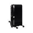 Elektrischer Ölheizer HAUSBERG HB-8915, 3 Geschwindigkeiten, 800-1200-2000 W, 9 Elemente 110 mm x 580 mm, regelbarer Thermostat, Griff und Räder für einfaches Bewegen, Betriebslichtanzeige, schwarz