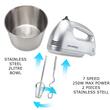 HAUSBERG HB-3551RS Schüsselmixer, 7 Geschwindigkeiten, 250 W Leistung, 2 l Edelstahlschüssel, Rot