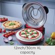 HAUSBERG HB-675RS XL pizza oven with stone baking surface, thermoregulator up to 405° C, Red