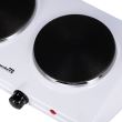 Plaque de cuisson électrique Hausberg HB-520AB, 2 500 W, équipée de 2 boutons de température, blanche