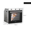Four encastrable Hausberg HB-8053IN, électrique, puissance 2225 W, 71 l, 6 fonctions, ventilation, minuterie, plaque de cuisson encastrable HB-556IN, gaz, 4 brûleurs, sécurité GAZ, fonte, hotte décorative HB-1260, absorption 450 m3/h, 1 moteur, 60 cm, acier inoxydable