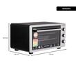 Hausberg HB-8000P Elektroofen, Fassungsvermögen 48 Liter, Leistung 1800 W, Höchsttemperatur 230 Grad, Timer mit akustischem Alarm