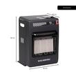 Mini-LPG-Gasherd Hausberg HB-1023NG, piezoelektrische Zündung, 3 Keramikheizplatten, Gesamtleistung 4,2 kW, automatisches Gasabsperrsystem, Schwarz
