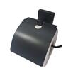  Toilettenpapierhalter, mit Klappe, schwarz