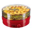 Déshydrateur alimentaire électrique Hausberg HB-810RS, thermostat réglable, puissance 250 W, moteur en cuivre, rouge