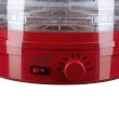Déshydrateur alimentaire électrique Hausberg HB-810RS, thermostat réglable, puissance 250 W, moteur en cuivre, rouge