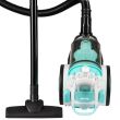Aspirateur sans sac Hausberg HB-2010VR, 700 W, capacité 3 L, aspiration à sec, cyclonique, filtre HEPA, blanc-vert