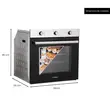 Einbaubackofen Hausberg HB-8053IN, Elektrisch, Leistung 2225 W, 71 l, 6 Funktionen, Umluft, Timer, Klasse A, Schwarz/Edelstahl