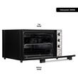 Hausberg HB-8020 Elektrobackofen, 70l Fassungsvermögen, Turbolüfter, Innenbeleuchtung, Doppelglas, Schwarz