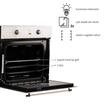 Hausberg HB8050RST rustikaler Einbaubackofen, 57L, Leistung 2000W, Farbe rustikales Beige