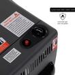 Mini-LPG-Gasherd Hausberg HB-1023NG, piezoelektrische Zündung, 3 Keramikheizplatten, Gesamtleistung 4,2 kW, automatisches Gasabsperrsystem, Schwarz