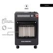Mini-LPG-Gasherd Hausberg HB-1023NG, piezoelektrische Zündung, 3 Keramikheizplatten, Gesamtleistung 4,2 kW, automatisches Gasabsperrsystem, Schwarz