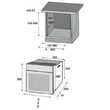 Einbaupaket HAUSBERG Elektrobackofen HB-8051IN, 2000 W, 76 l, 4 Funktionen, Klasse A, Kochfeld HB-567NG, Gas, 4 Brenner, GAS-Sicherheitssystem, Gusseisengrill, Glasmaterial, Schwarz/Edelstahl