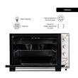 Hausberg HB-8020 Elektrobackofen, 70l Fassungsvermögen, Turbolüfter, Innenbeleuchtung, Doppelglas, Schwarz