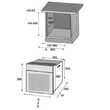 Einbaupaket Hausberg Elektrobackofen HB-8051IN, Leistung 2000 W, 76 l, 4 Funktionen, Einbaukochfeld Hausberg HB-556IN, Gas, 4 Brenner, GAS-Sicherheitssystem, Gusseisengrill, Klasse A, Schwarz/Edelstahl