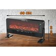 Electric fireplace with Fan Hausberg HB-8216NG, Remote control, 2000W, 2 heating settings, PTC ceramic heating with flame effect, Thermostat 15-35 degrees C, IP24 protection, Black