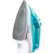 Fer à repasser Hausberg HB-7850BL, 2000 W, semelle en acier avec revêtement céramique, réservoir d&#39;eau de 130 ml, blanc/bleu