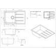 Hausberg Delia HBC-9900 Küchenspüle, Komposit, beige, 79 x 50 cm