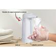 Distributeur de savon automatique avec capteur, 340 ml, plastique résistant, 4 piles AAA, 1,5 V incluses, blanc