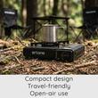 Portable 2 in 1 camping stove Ertone ERT-MN232, For spray and standard bottles, 2.2 kW, Piezo ignition, Black