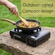 Portable 2 in 1 camping stove Ertone ERT-MN232, For spray and standard bottles, 2.2 kW, Piezo ignition, Black