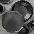 Service de table FORZA, 24 pièces, 6 personnes, porcelaine, noir, kutahya porselen