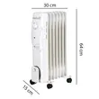 Hausberg HB-8900AB Elektroheizung, 1500 W, 7 Elemente, 3 Leistungsstufen, regelbarer Thermostat