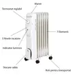 Hausberg HB-8900AB Elektroheizung, 1500 W, 7 Elemente, 3 Leistungsstufen, regelbarer Thermostat