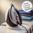 HAUSBERG HB-7930MV ironing station, 2000-2400 W, 5 bar, 1.2 L, 35g/min, anti-limescale cartridge, ceramic soleplate, automatic shut-off, White/Purple