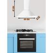 Decorative built-in hood Hausberg HB-1260AB, Suction power 400 m3/h, 1 motor, 60 cm, White