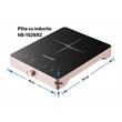 Hausberg HB-1526RZ Induktionskochfeld, Pink, 2000W, Touch-Bedienung, eine Kochzone