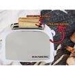 Grille-pain 2 tranches Hausberg, HB-190AB, 750 W, déclenchement automatique, blanc
