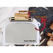 Grille-pain 2 tranches Hausberg, HB-190AB, 750 W, déclenchement automatique, blanc