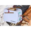 Toaster Hausberg HB-195BL, 750 W, 2 slices, defrost function, reheat function, 6 power levels, White/Blue