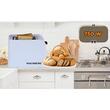 Toaster Hausberg HB-195NG, 750 W, 2 slices, defrost function, reheat function, 6 power levels, black/white