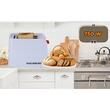 Toaster Hausberg HB-195RS, 750 W, 2 slices, defrost function, reheat function, 6 power levels, White/Red