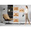 Aspirateur vertical 2 en 1 HAUSBERG HB-2024AB, sans sac, aspiration à sec, 2 vitesses, moteur turbo, 0,7 L, 600-800 W, blanc