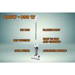 Aspirateur vertical 2 en 1 HAUSBERG HB-2025AB, sans sac, aspiration à sec, filtre Hepa, 0,5 L, 600-800 W, noir-blanc
