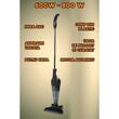 Aspirateur vertical 2 en 1 HAUSBERG HB-2025NG, sans sac, aspiration à sec, filtre Hepa, 0,5 L, 600-800 W, noir