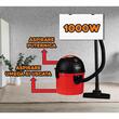 Aspirateur multifonction Hausberg HB-2095RZ, aspiration eau et poussière, 1000 W, grande capacité 15 L, filtre HEPA, rouge-noir