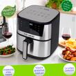 Digital Hot Air Fryer HAUSBERG HB-2363IN, 1650-1900 W, 12 programs, 7.5L capacity, cooling fan, adjustable temperature, 60 minute timer, Stainless steel