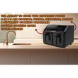 HAUSBERG HB-2375 hot air double fryer, 2200-2400W, 8 liters, Timer, 8 cooking programs, 200C, Black