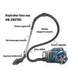 Bagless vacuum cleaner HAUSBERG HB-2821BL, 2400W, multicyclone, dry suction, capacity 3 liters, HEPA filter, speed control, automatic cable rewinder, Blue-Black