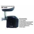 Electric meat grinder HAUSBERG HB-3400, 800W, stainless steel blade, non-slip feet, Black