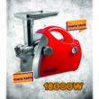 Hausberg HB-3430RS Fleischwolf, Edelstahl, 1800 W, Kupfermotor, Rot