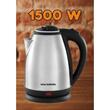 Hausberg HB-3615 Edelstahl-Wasserkocher, 1500 W, 1,8 L, Drehständer, Schutzsystem